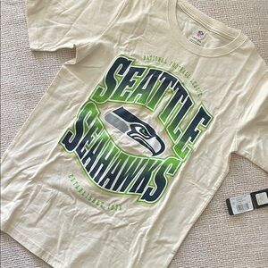 NFL Seahawks Cream T-Shirt with Logo